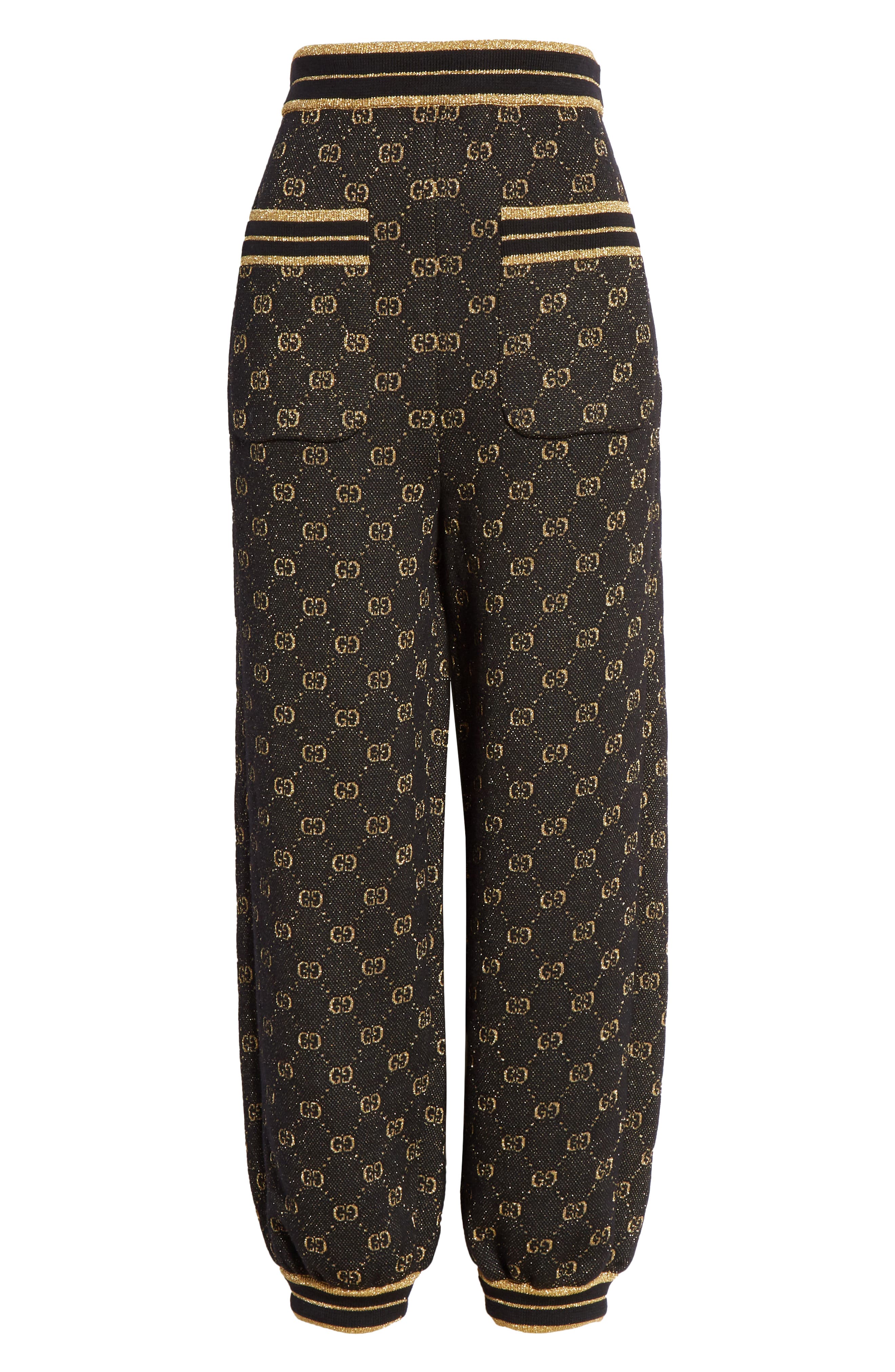metallic track pants