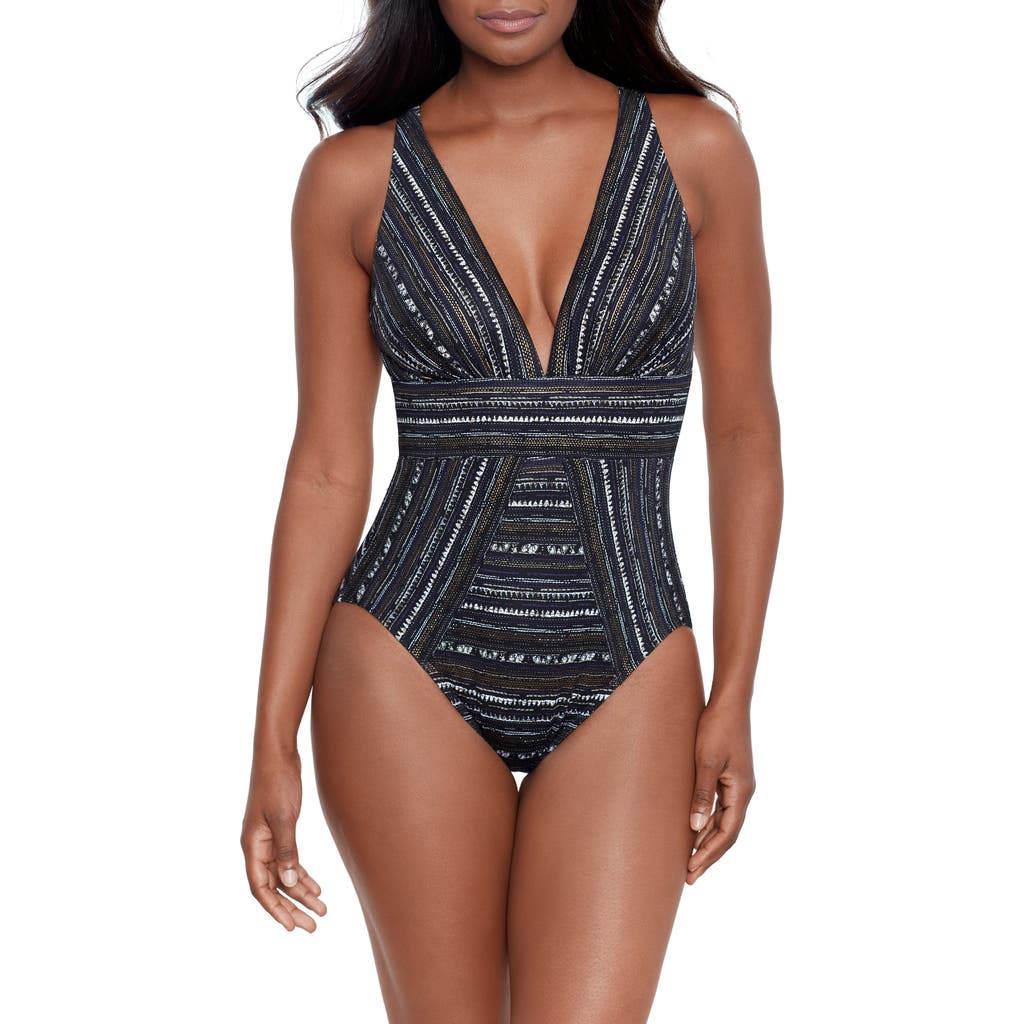 Miraclesuit ® Cypher Odyssey One-piece Swimsuit In Black/multi