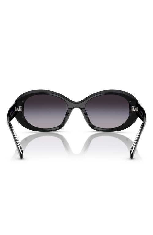 Tory Burch 53mm Gradient Oval Sunglasses In Black