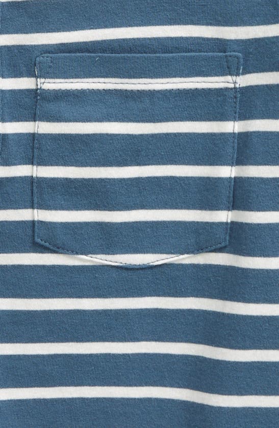 Shop Nordstrom Kids' Stripe Pocket Henley In Blue Del Mar Preppy Stripe