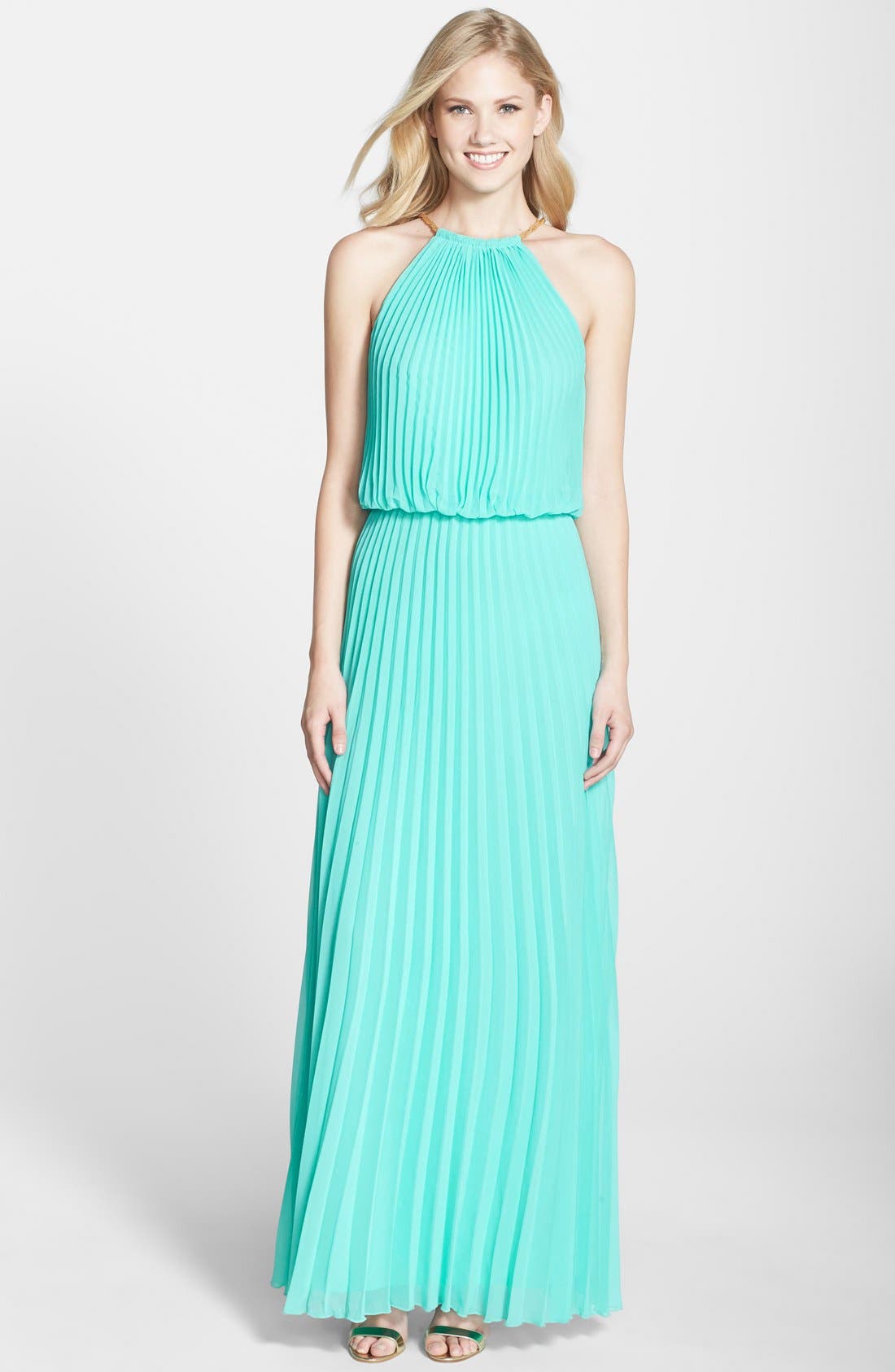 Xscape Pleated Chiffon Blouson Dress | Nordstrom