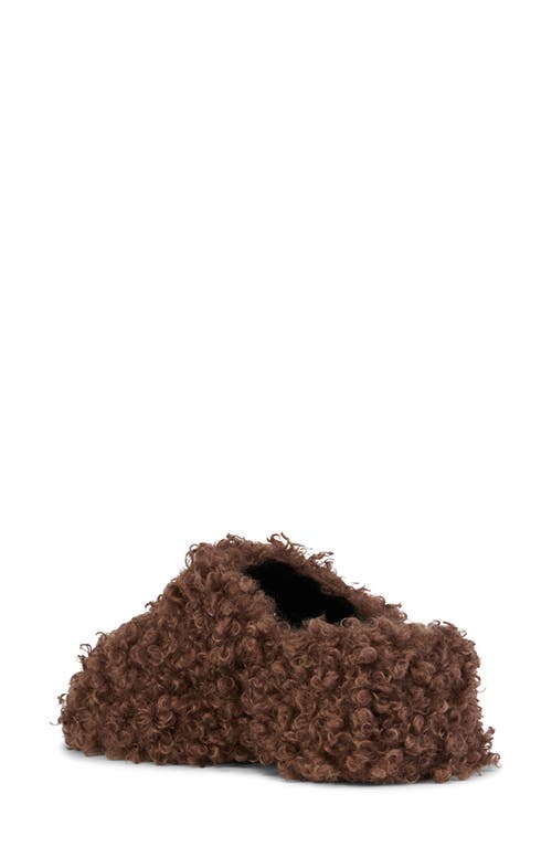 Shop Azalea Wang Rupert Faux Shearling Mule In Brown