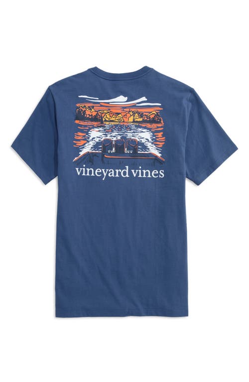 Shop Vineyard Vines Autumn Wakes Whale Pocket Cotton Graphic T-shirt In Moonshine