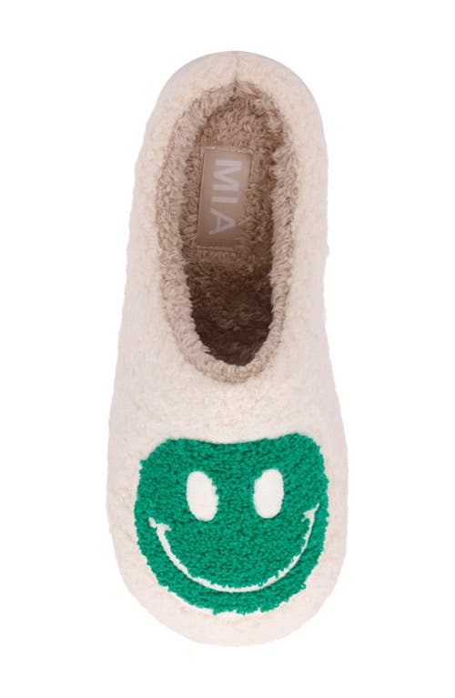 Mia Cozi Slipper In Green Happy