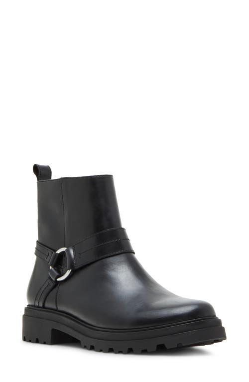 Shop Blondo Trishell Waterproof Moto Boot In Black Leather