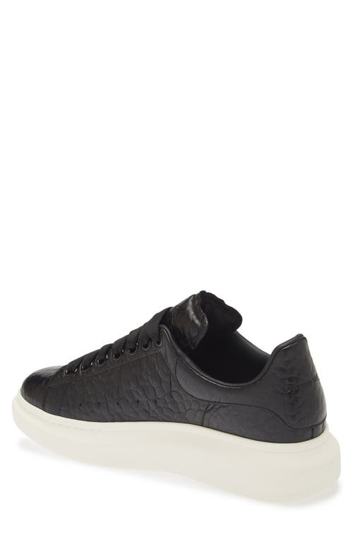 Alexander Mcqueen Mcqueen Grainy Leather Oversize Sneaker In Black