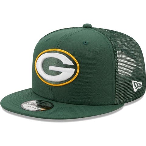 New Era Camo/Olive Green Bay Packers Historic Logo Trucker 9FIFTY Snapback Hat