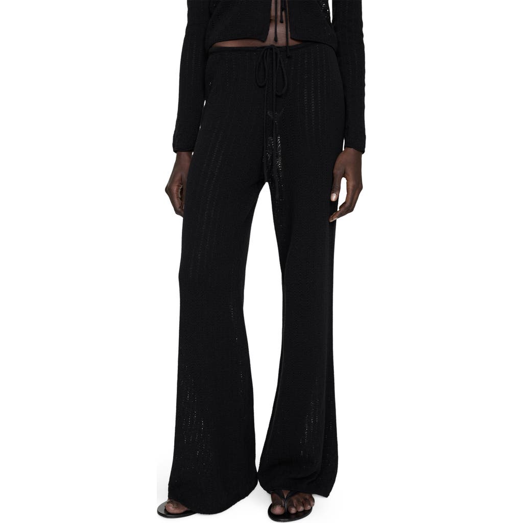 Mango Women's Straight Knitted Pants In Black