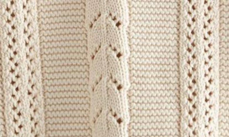 Shop Next Kids' Mix Media Pointelle & Eyelet Cotton Sweater In Ivory