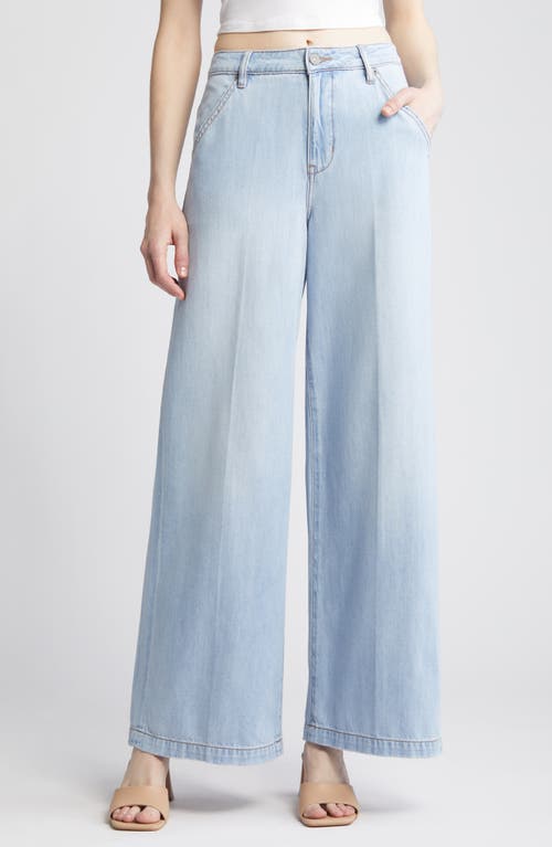 High Waist Wide Leg Jeans in Light Wash