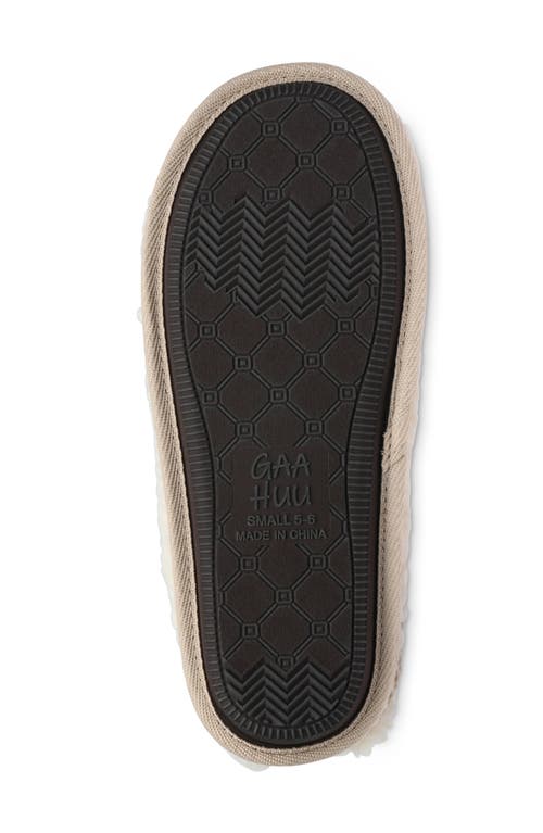 Gaahuu Faux Shearling Lined Slipper In Natural