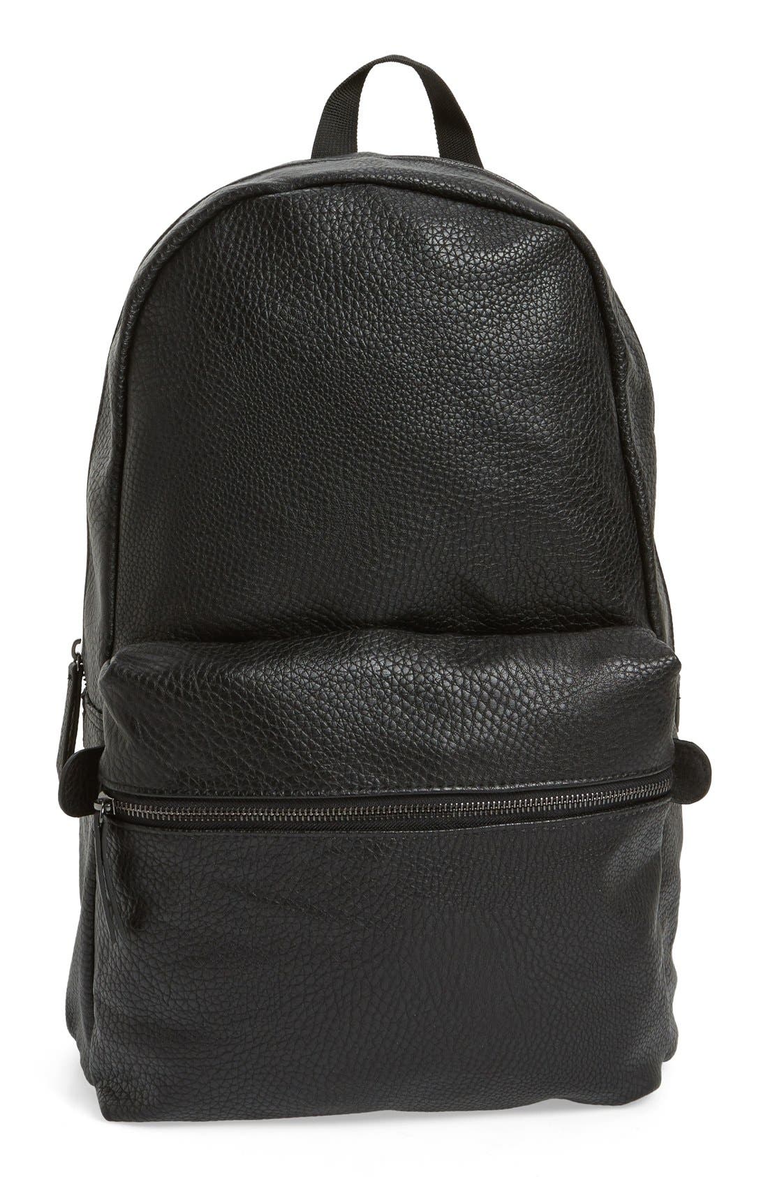 topman leather backpack