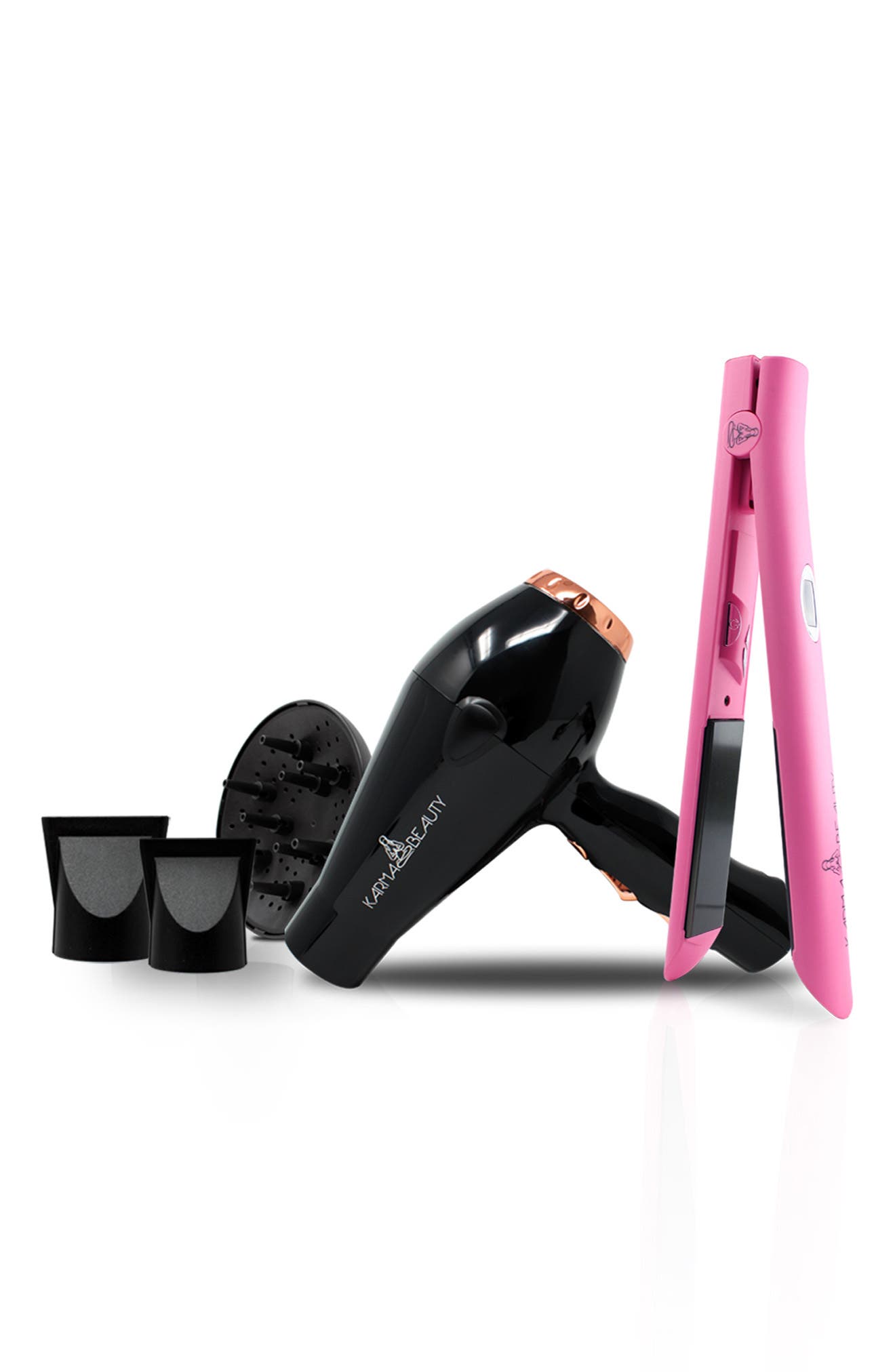 Karma Beauty Alpha Wave Pro Blow Dryer & Zen Titanium Digital Pink Flat Iron