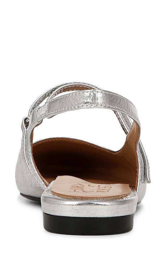 Shop Naturalizer Connie Slingback Mary Jane Flat In Silver Leather