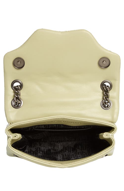 Shop Kurt Geiger London Mini Kensington Butterfly Leather Crossbody Bag In Light/pastel Green