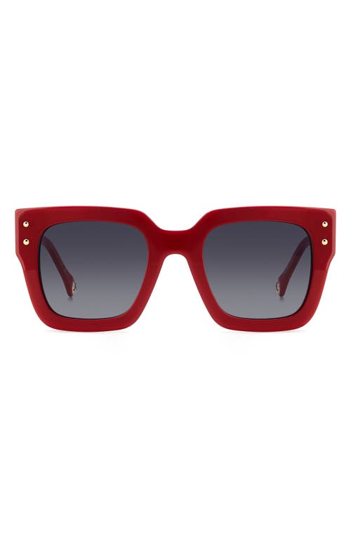 Carolina Herrera 51mm Gradient Square Sunglasses In Red