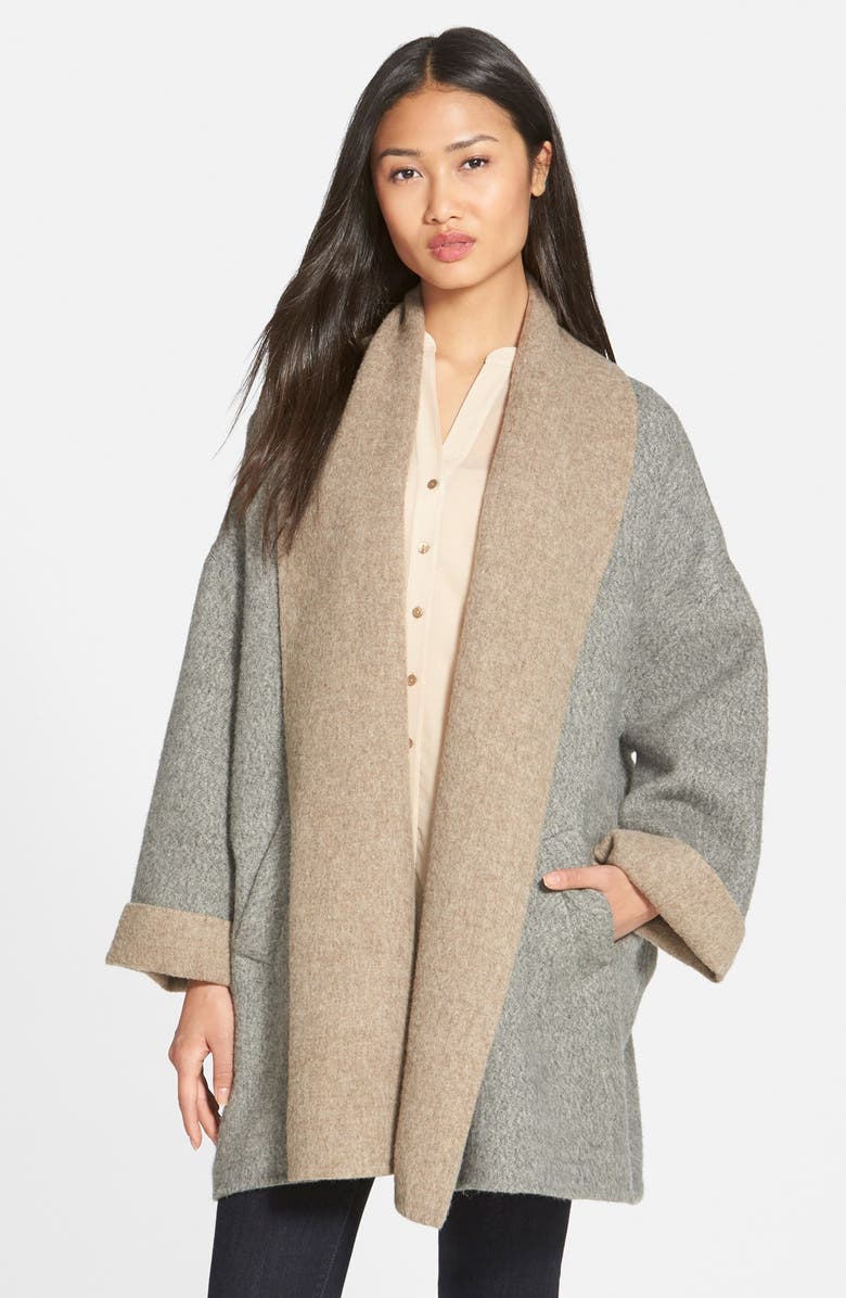 Eileen Fisher Shawl Collar Alpaca Blend Kimono Coat (Regular & Petite ...