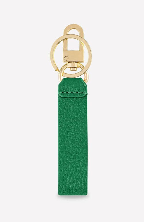 Shop Maison De Sabre Maison De Sabré Upcycled Leather Keychain In Emerald Green