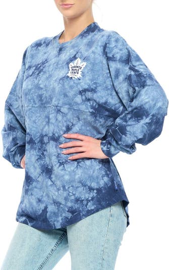 Women's St. Louis Blues Fanatics Branded Blue Crystal-Dye Long Sleeve T- Shirt