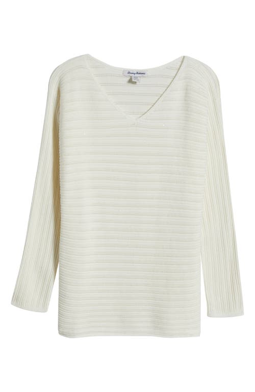 Shop Tommy Bahama Jewel Bay Mini Sequin Sweater In Coconut