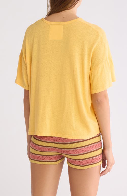 Mother The Big Deal Embellished Linen & Cotton Graphic Tee In Hippie