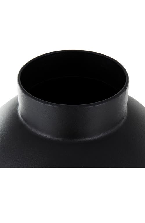 Vivian Lune Home Metal Vase In Black