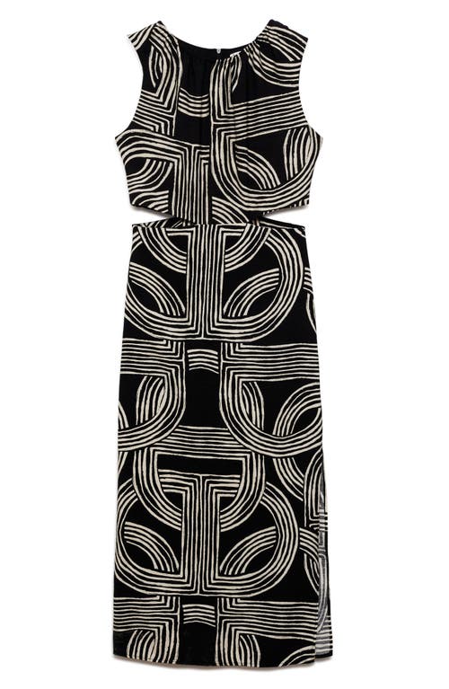 Mango Women's Openings Detail Printed Dress In Black