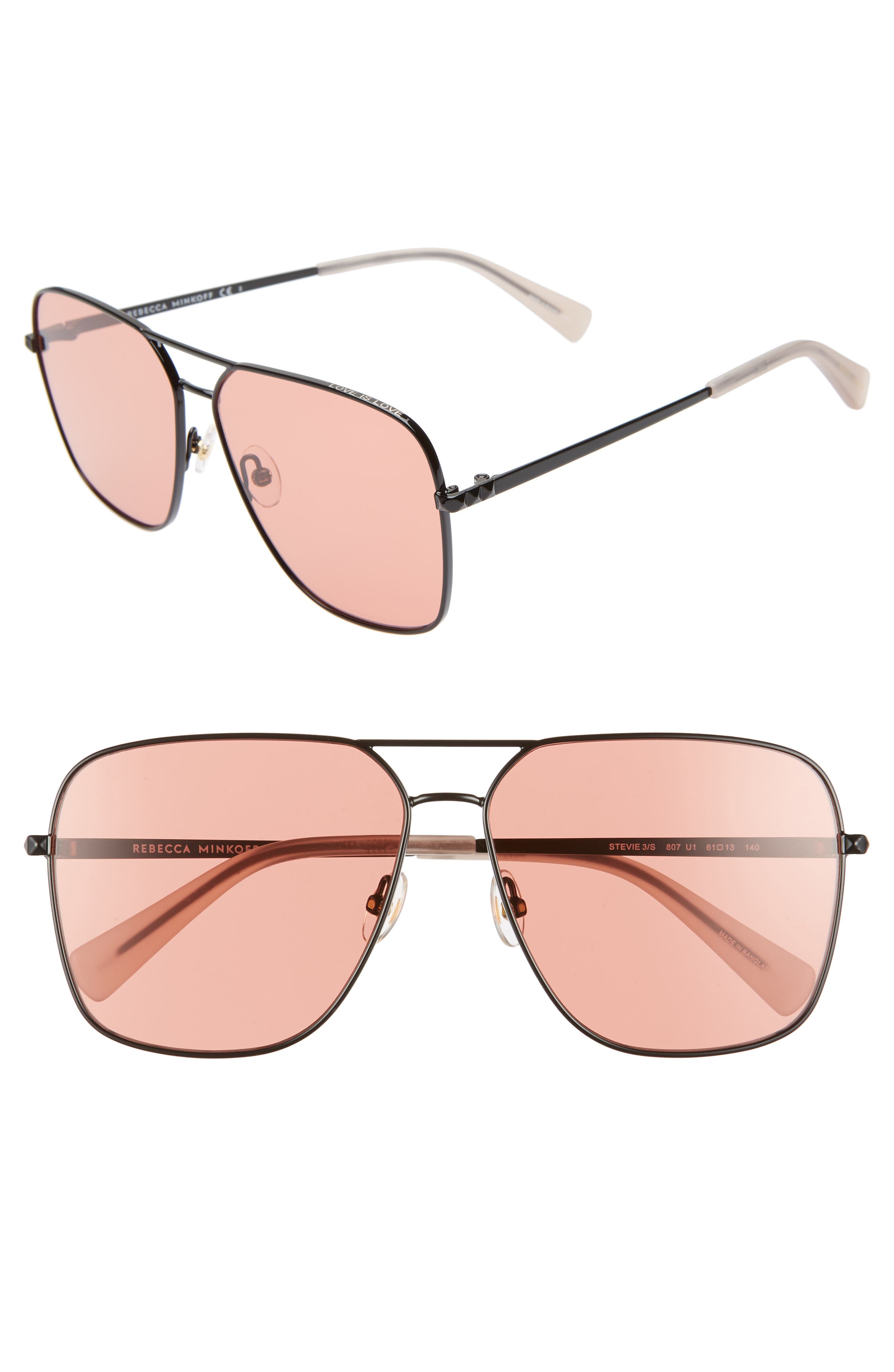 Rebecca Minkoff Stevie3 61mm Aviator Sunglasses Nordstrom