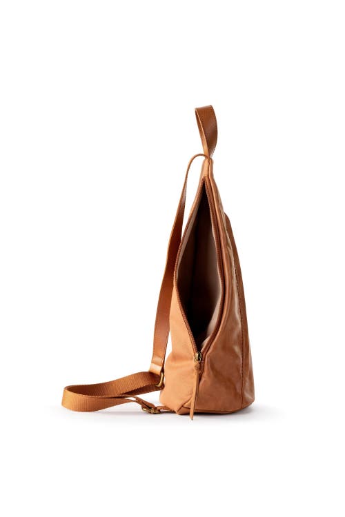 The Sak Geo Leather Sling Backpack In Tobacco