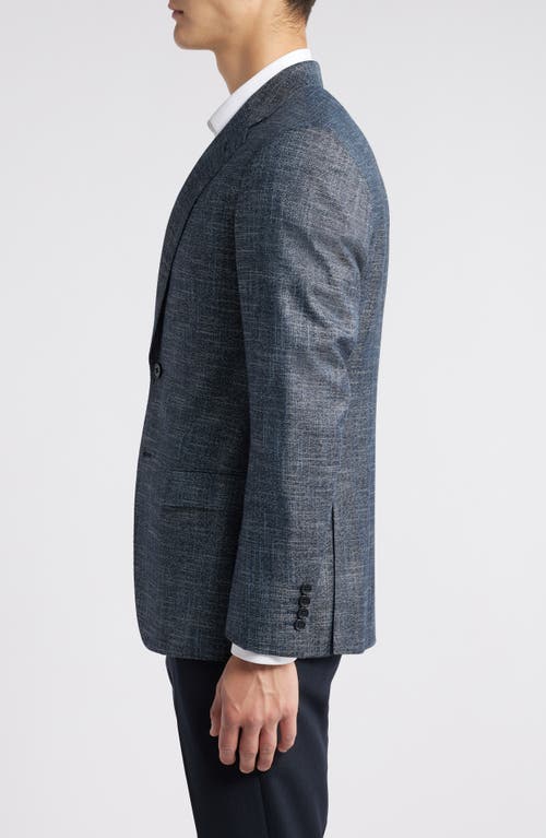 Shop Emporio Armani Slub Viscose Sport Coat In Grey