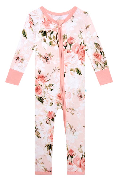 Posh Peanut Baby Girl's Vintage Pink Rose Convertible Coverall In Light/pastel Pink