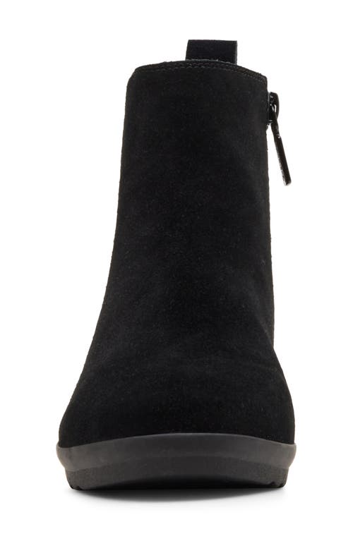 Shop Blondo Stringer Waterproof Wedge Bootie In Black Suede