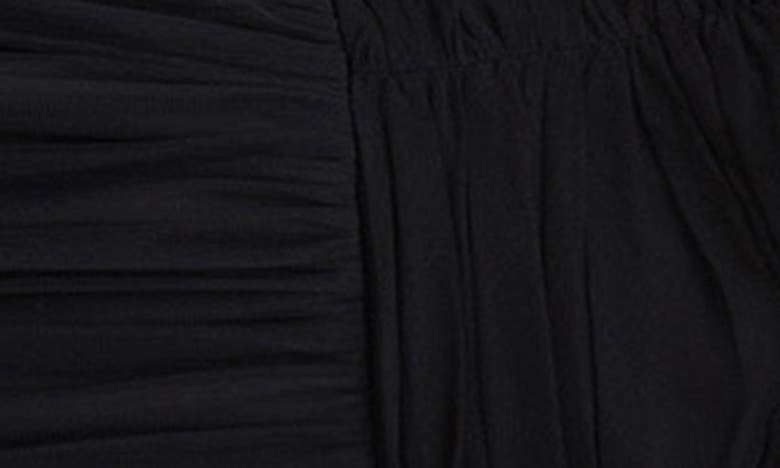 Shop French Connection Edrea Long Sleeve Tulle Dress In Blackout