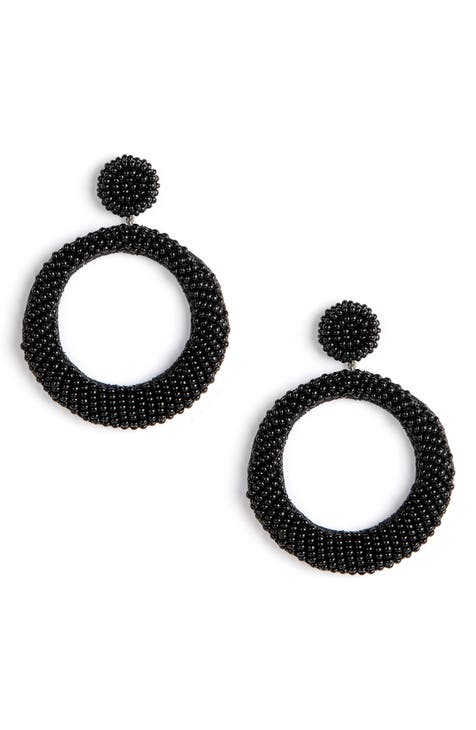 Black and Clear Earrings – Mayas Gems