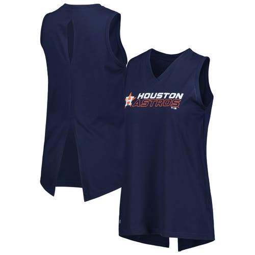 Women's Levelwear Navy Houston Astros Paisley Chase V-Neck Tank Top