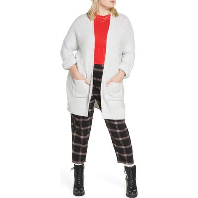 Plus Size Bp. X Claudia Sulewski Longline Cardigan, Grey