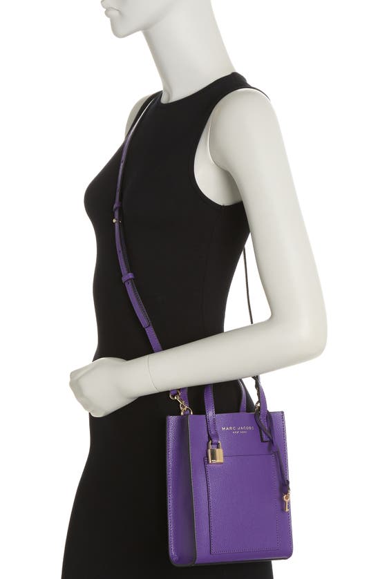 Marc Jacobs Micro Leather Tote In Heliotrope