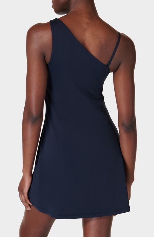 Shop Sweaty Betty All Round Asymmetric Sport Dress In Navy Blue