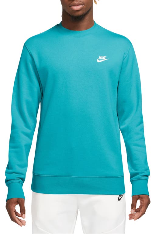 Shop Nike Club Crewneck Sweatshirt In Dusty Cactus/white