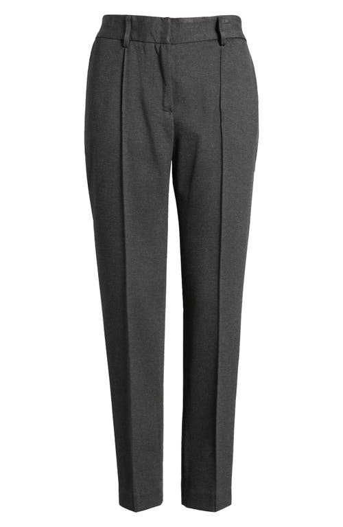 Shop Tahari Asl Seamed Front Stretch Ponte Pants In Heather Grey