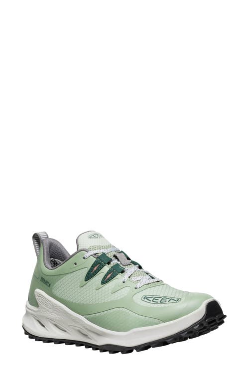 KEEN Zionic Waterproof Hiking Shoe in Desert Sage/Ember Glow 