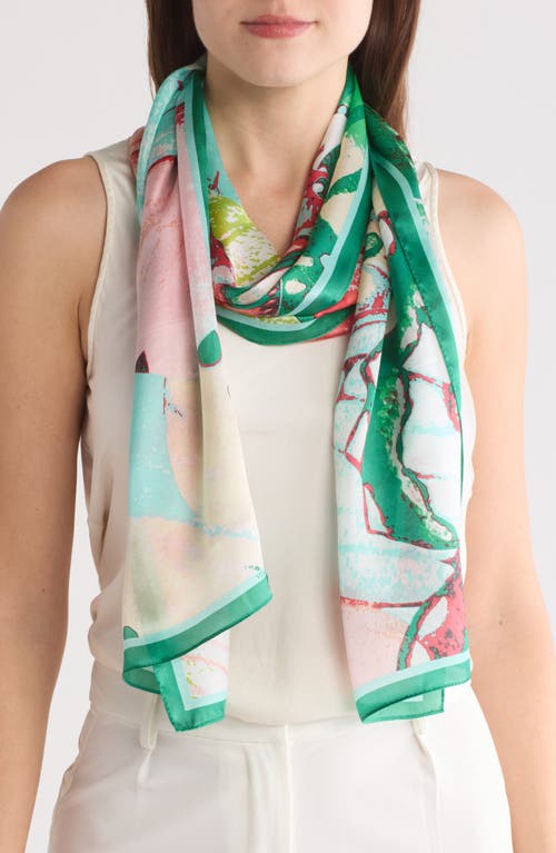 Shop Vince Camuto Butterfly Wing Oblong Scarf In Green