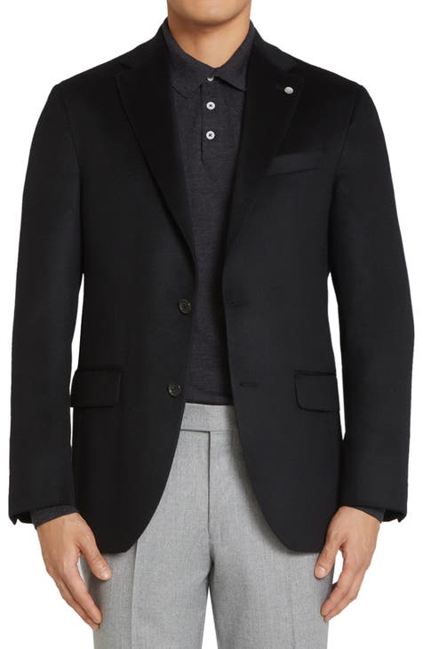 Lucci Collezione Mens Black Blazer Jacket Sports Coat 46L NWT (70)
