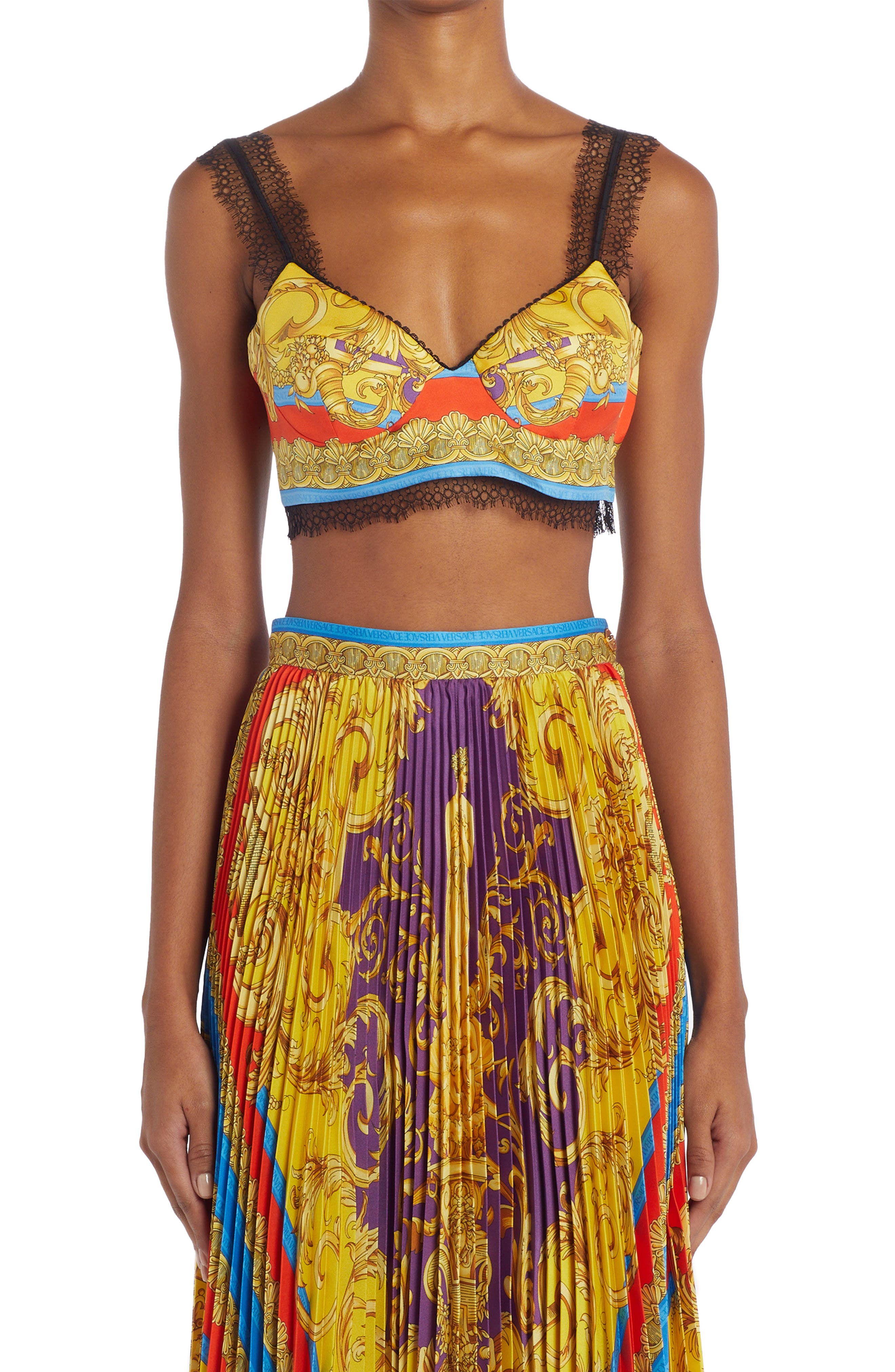 colorful versace bra top