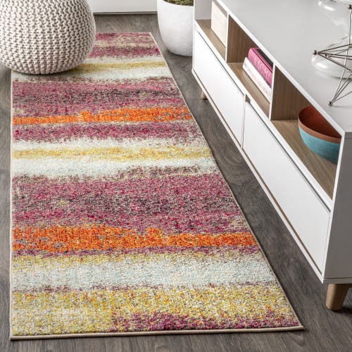 Jonathan Y Contemporary Pop Modern Abstract Vintage Area Rug In Cream/pink