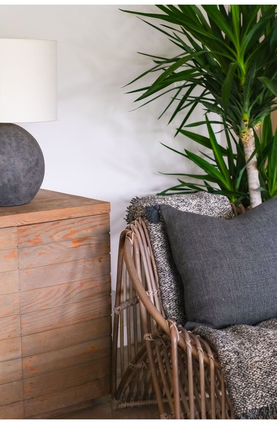 Pom Pom At Home Montauk Tassel Accent Pillow In Charcoal