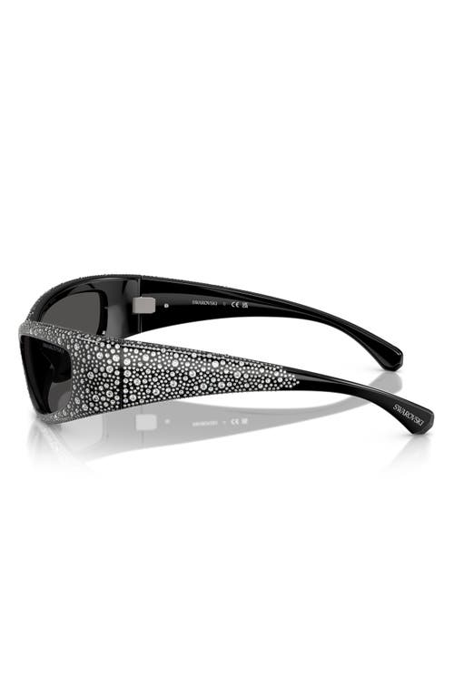 Swarovski 60mm Irregular Sunglasses In Black