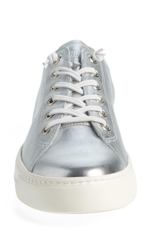 Shop Paul Green Hadley Platform Sneaker In Aluminium Metalic Nappa