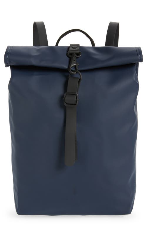 Rains Rolltop Mini Backpack in Blue