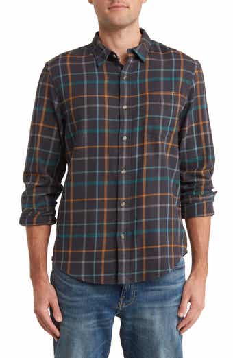 Lucky Brand mens Mesa Plaid Western Shirt, Natural Plaid, Medium US
